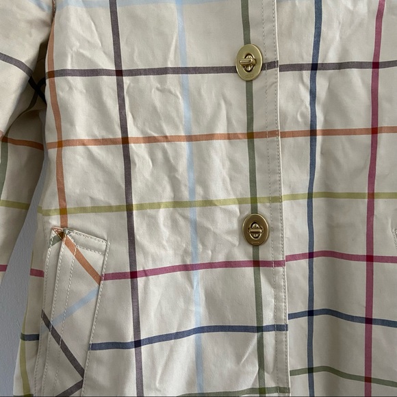 COACH classic plaid trench coat - Picture 2 of 7